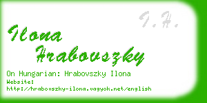 ilona hrabovszky business card